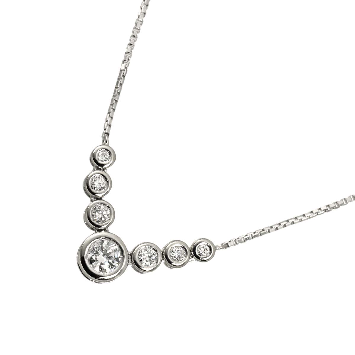 Diamond 0.30ct/0.20ct Necklace Pt Platinum