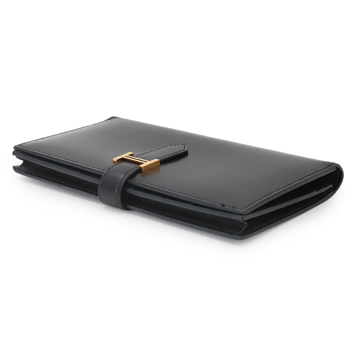 Bearn Classic Long Wallet Box calf Black Purse C