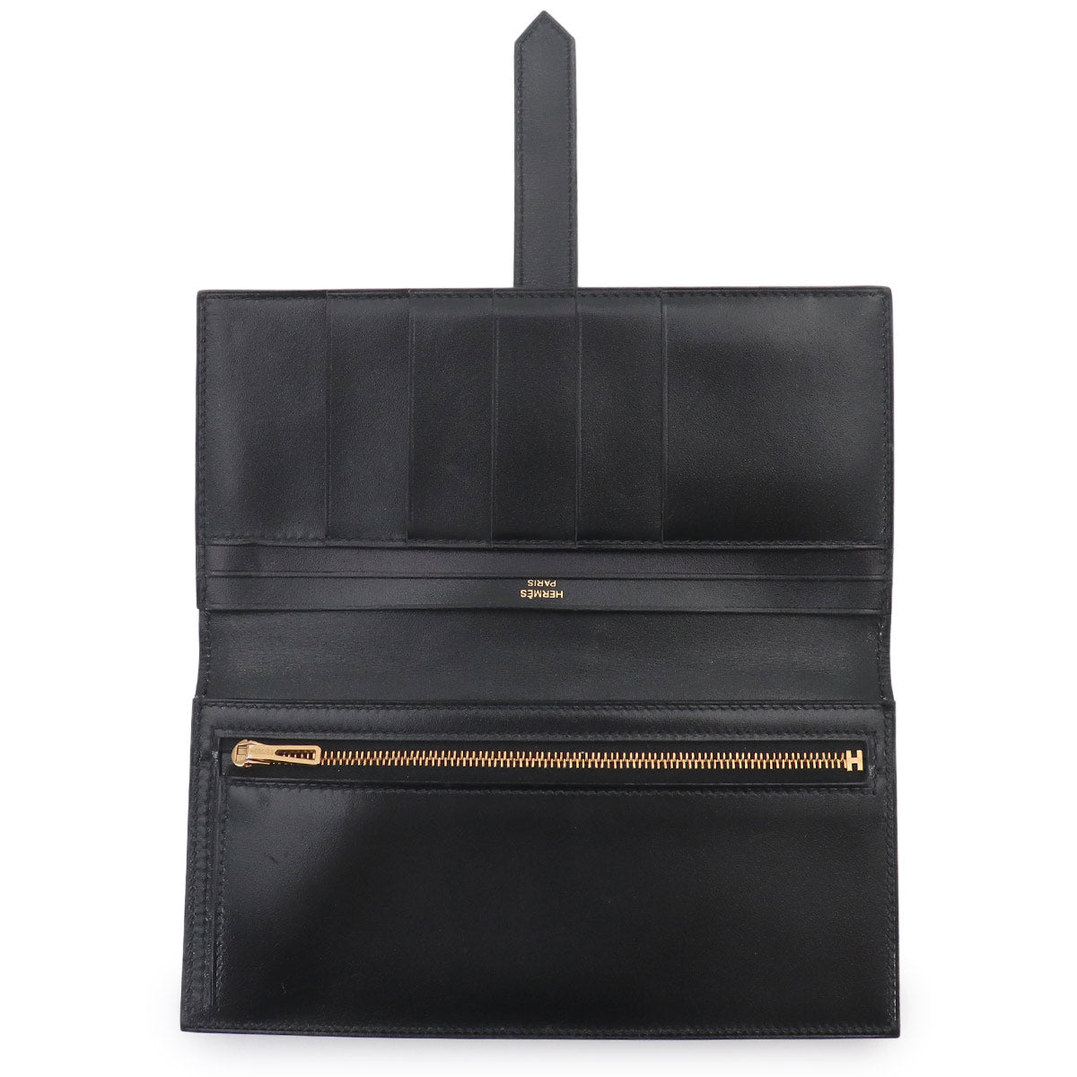 Bearn Classic Long Wallet Box calf Black Purse C