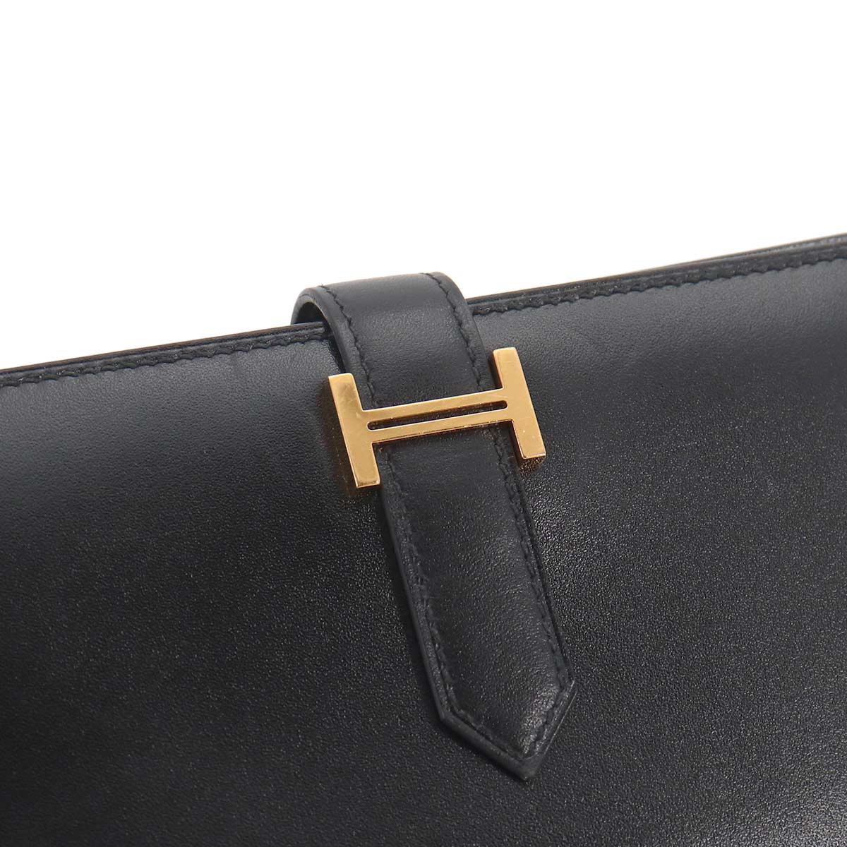 Bearn Classic Long Wallet Box calf Black Purse C