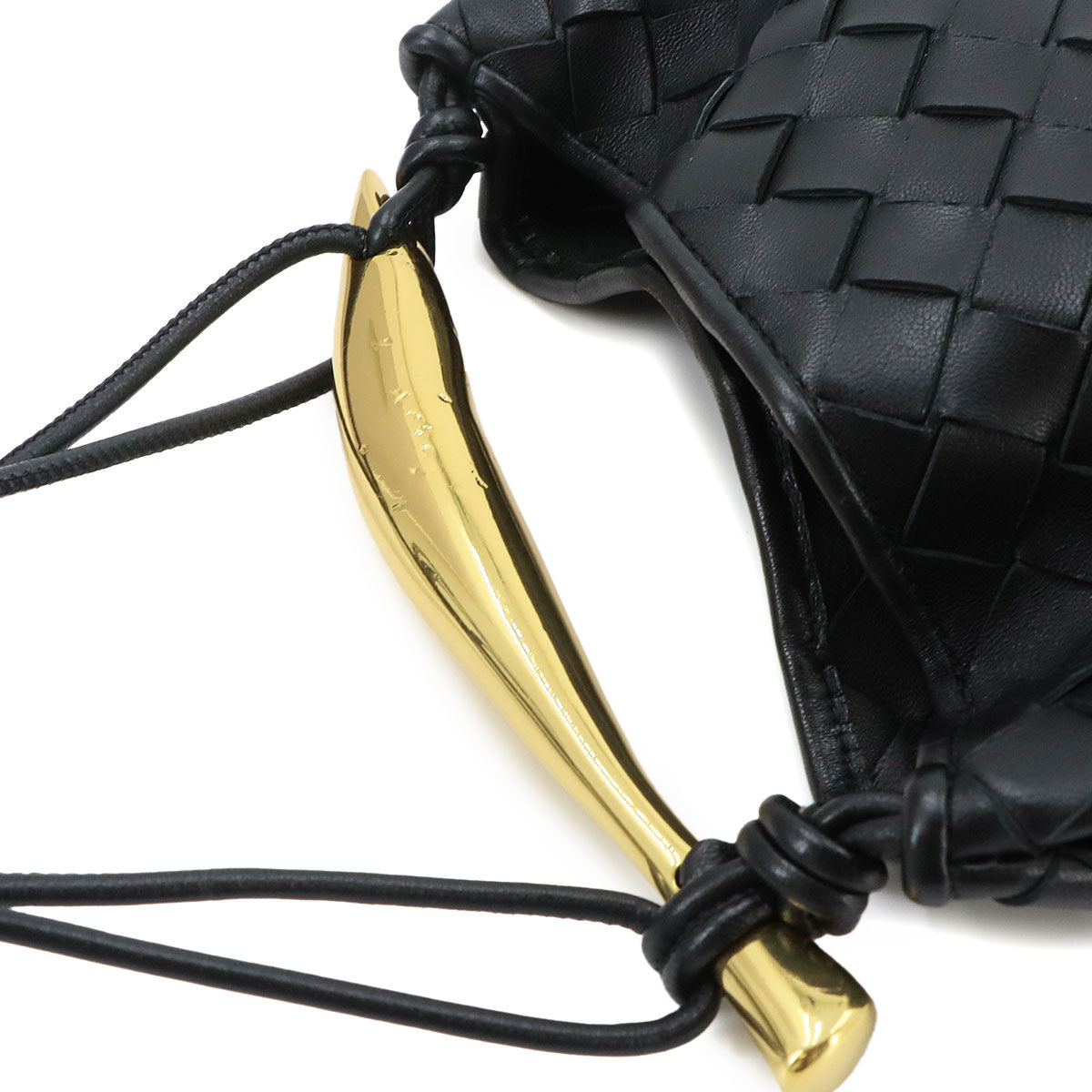 Intrecciato Mini Sardine Shoulder Bag Black 744267