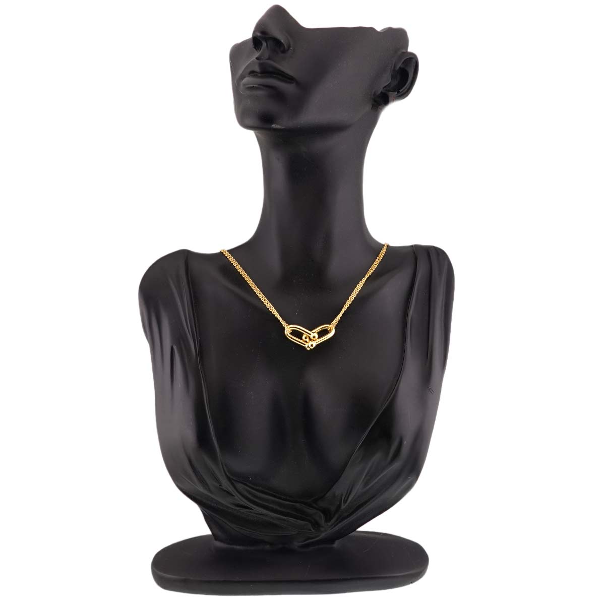 Hardware Double Link Large Necklace 18K Yellow Gold 750