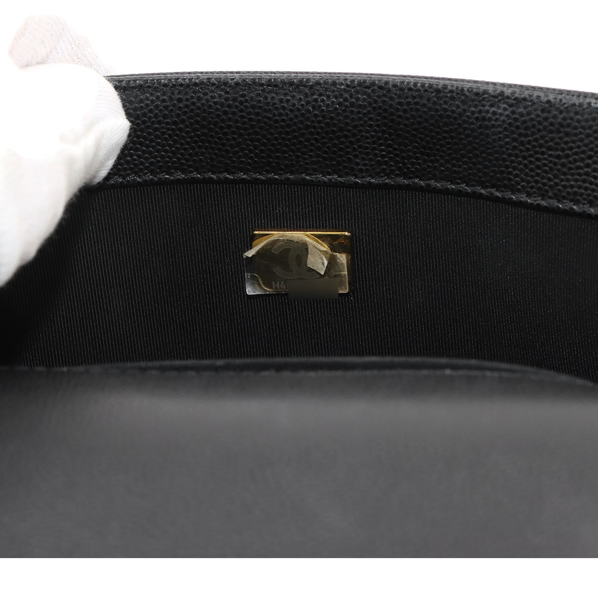 BOY CHANEL Small Chain Shoulder Bag Leather Black A67085