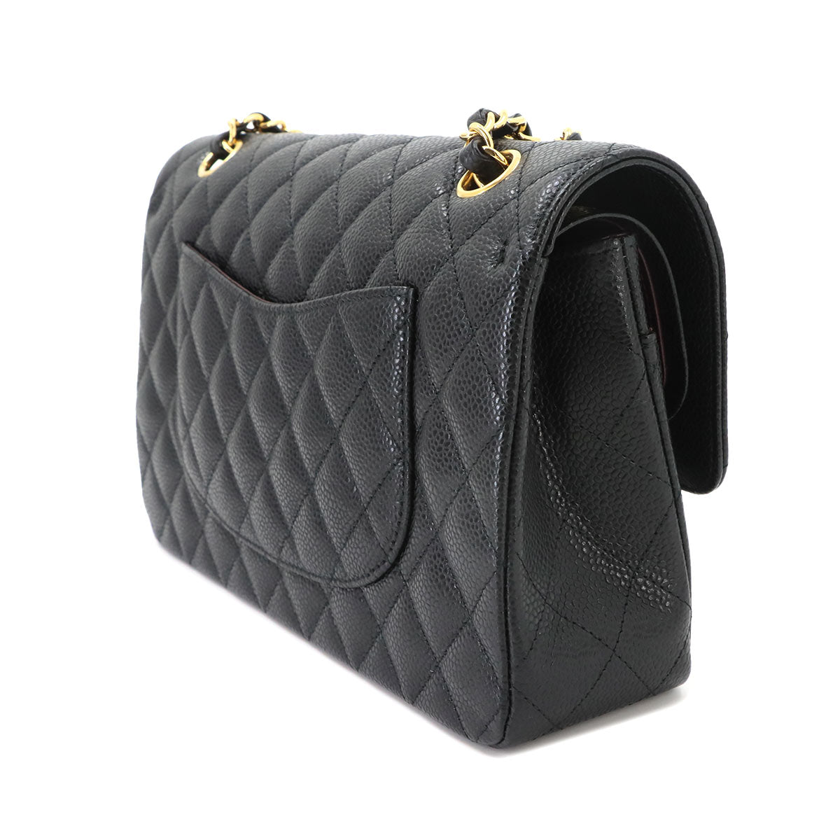 Matelasse 25 Chain Shoulder Bag Leather Black A01112