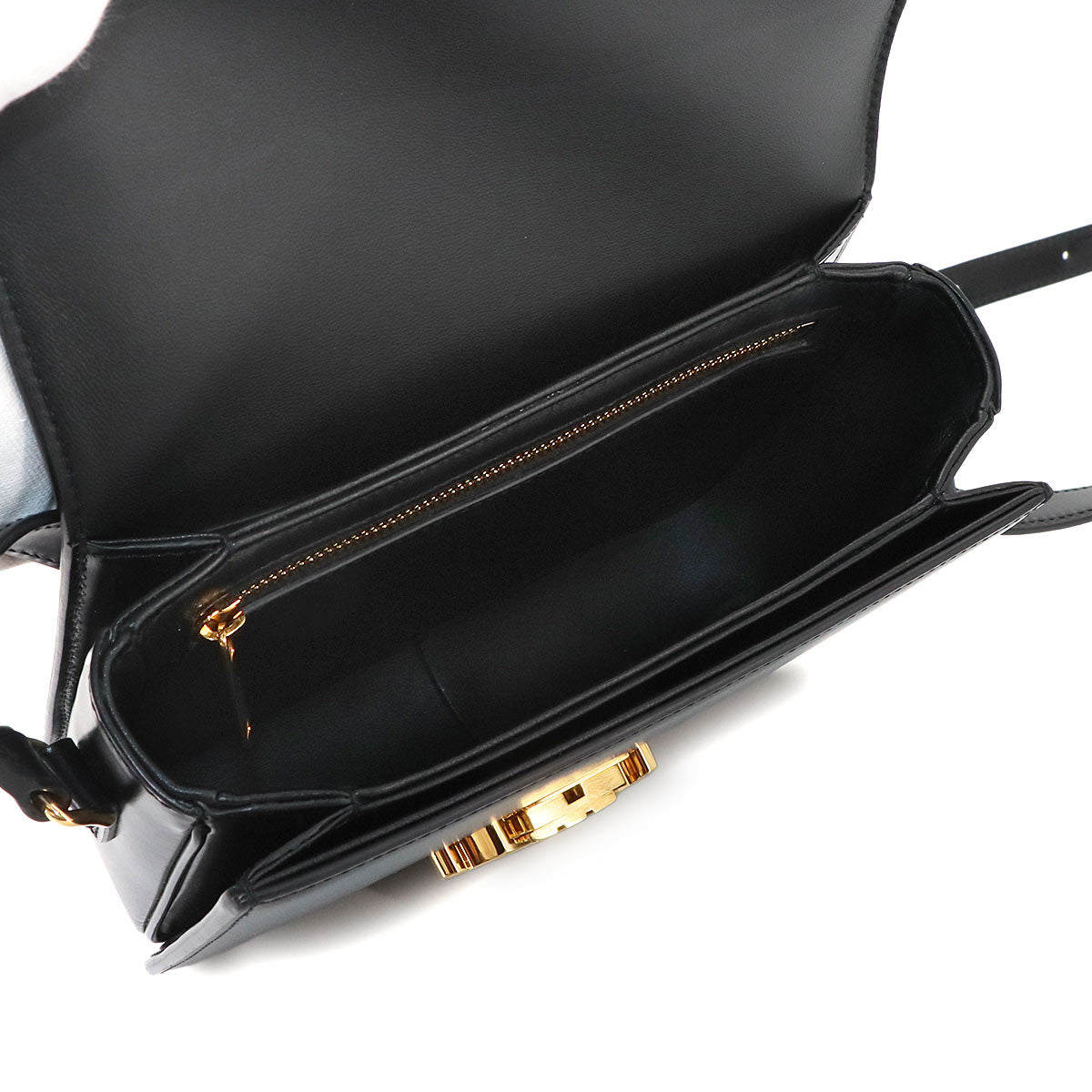 Teen Triomphe Bag Shoulder Leather Black 188423BF4 Purse