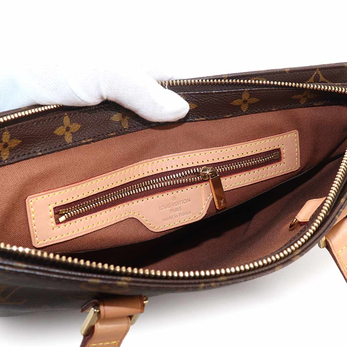 Monogram Cabas Piano Tote Bag Brown M51148 Purse