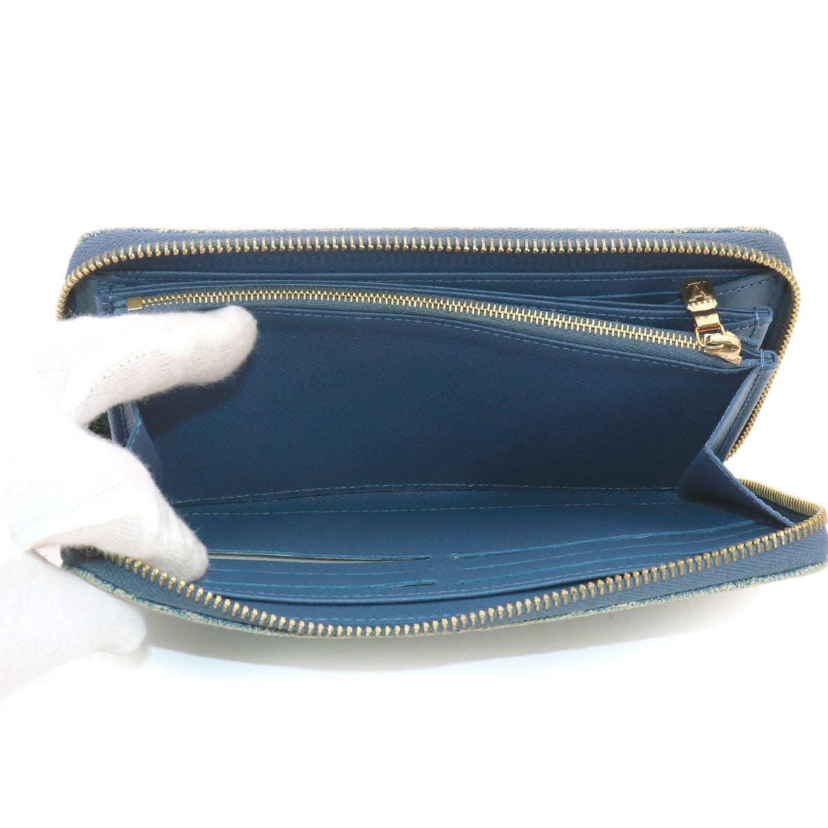 LV Remix Monogram Denim Zippy Wallet Blue M82958