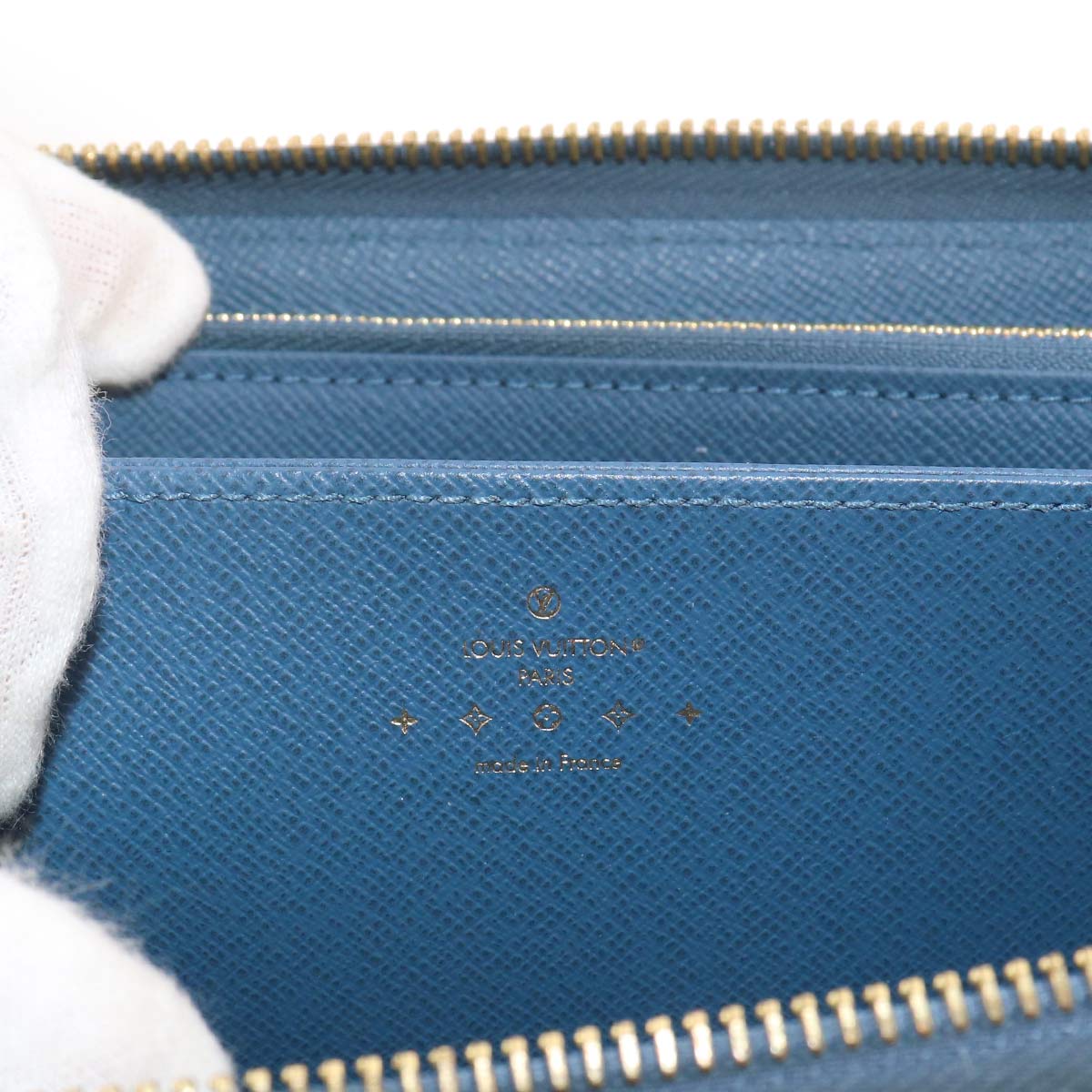LV Remix Monogram Denim Zippy Wallet Blue M82958