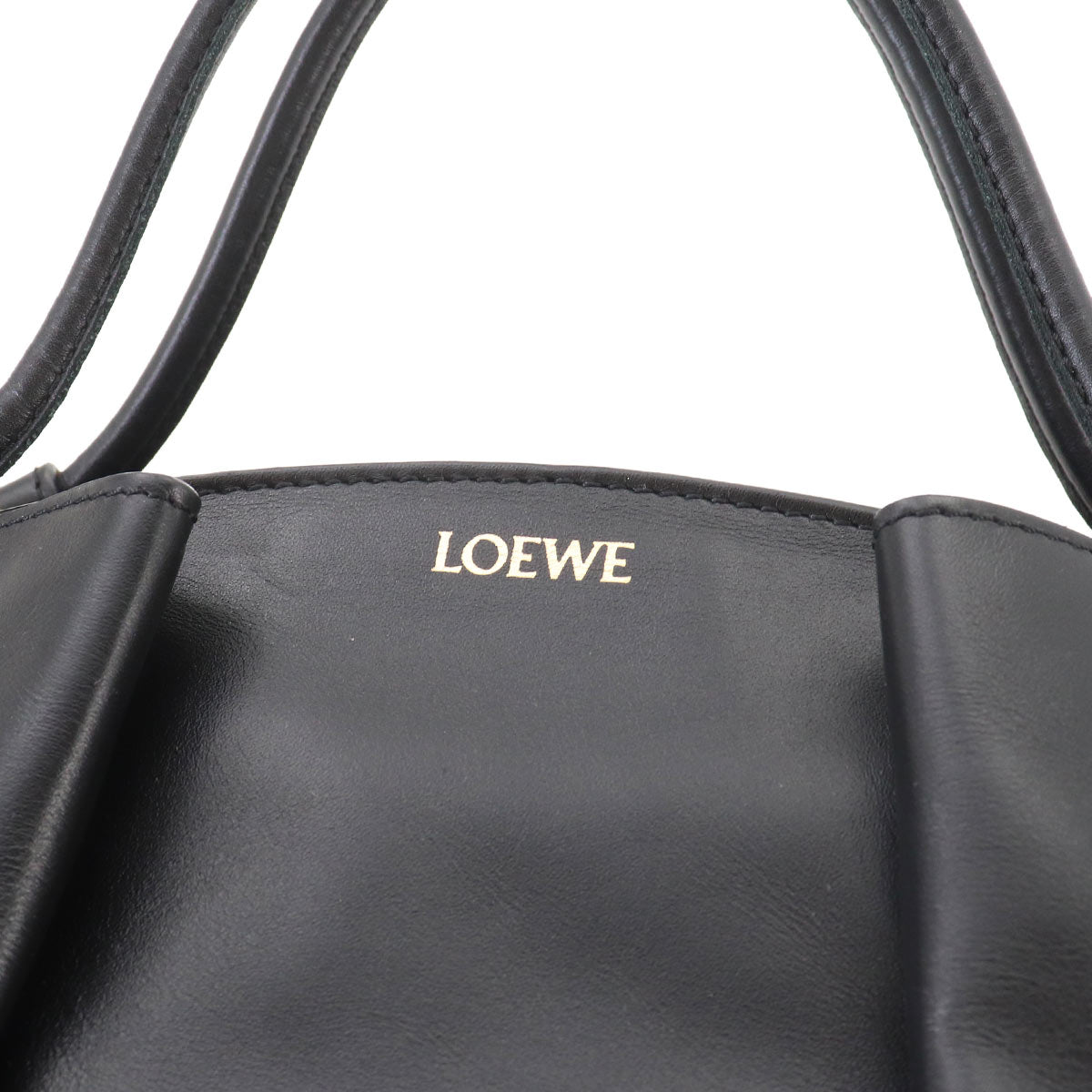 Paseo Small Hand Shoulder Bag Leather Black Purse