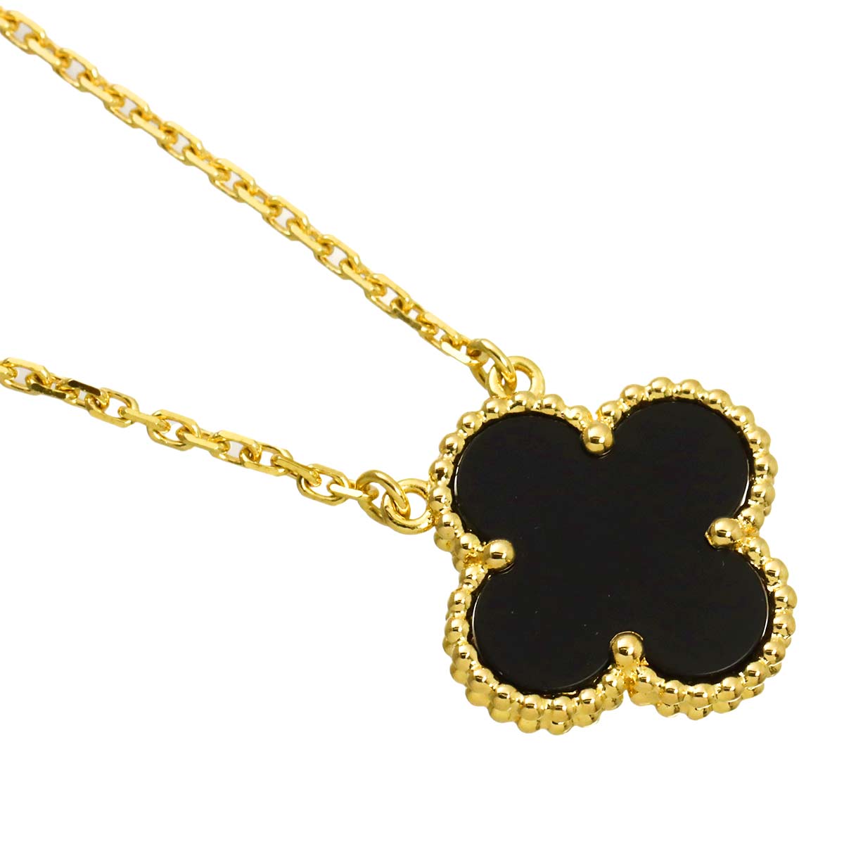 Vintage Alhambra Onyx Necklace 18K YG 750