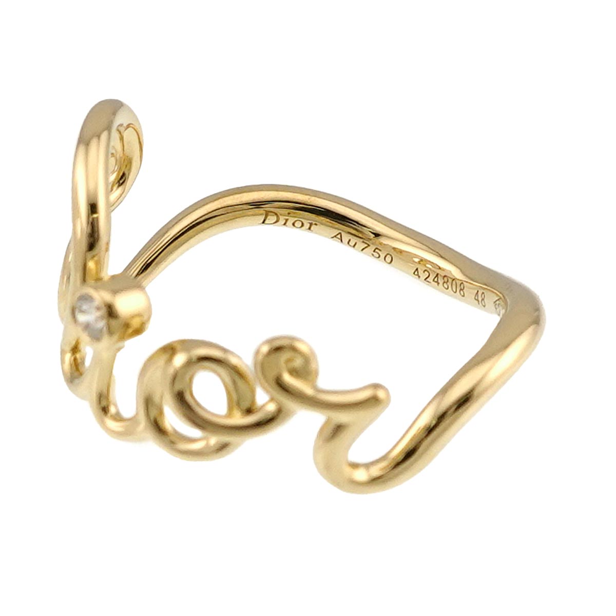 Dioramour Diamond Ring 18K YG size48 4.5(US)