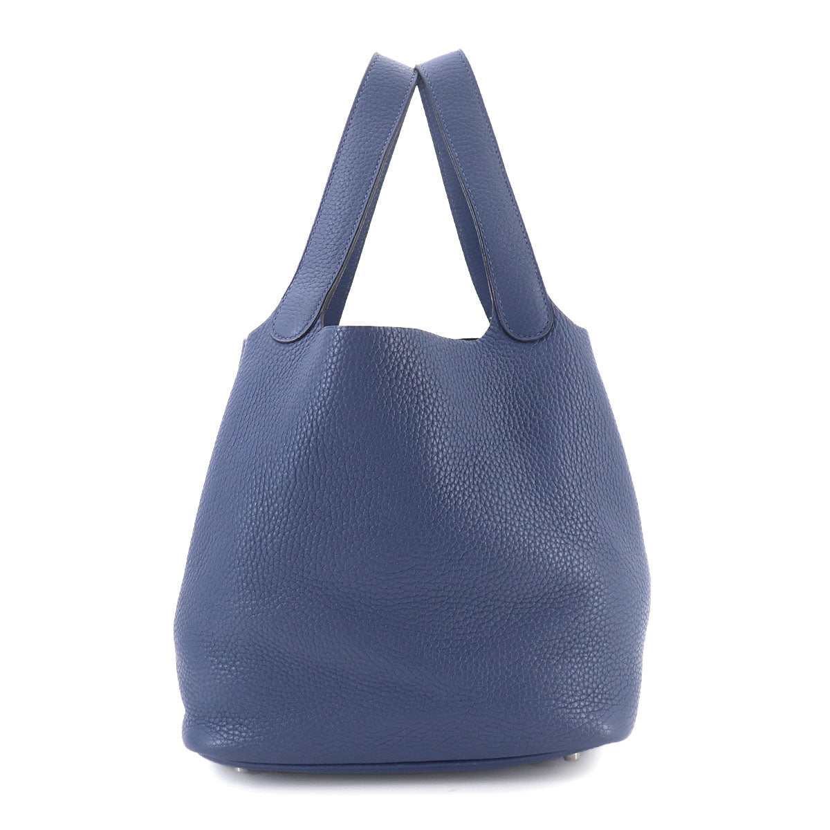 Picotin Lock MM Hand Bag Taurillon Clemence Bleu Brighton