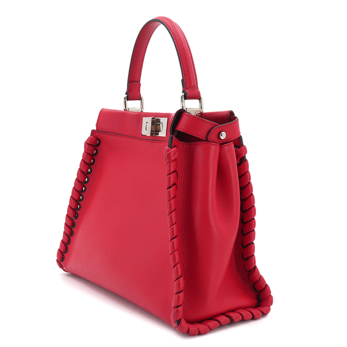 Peekaboo Regular 2way Hand Bag Leather Red 8BN290