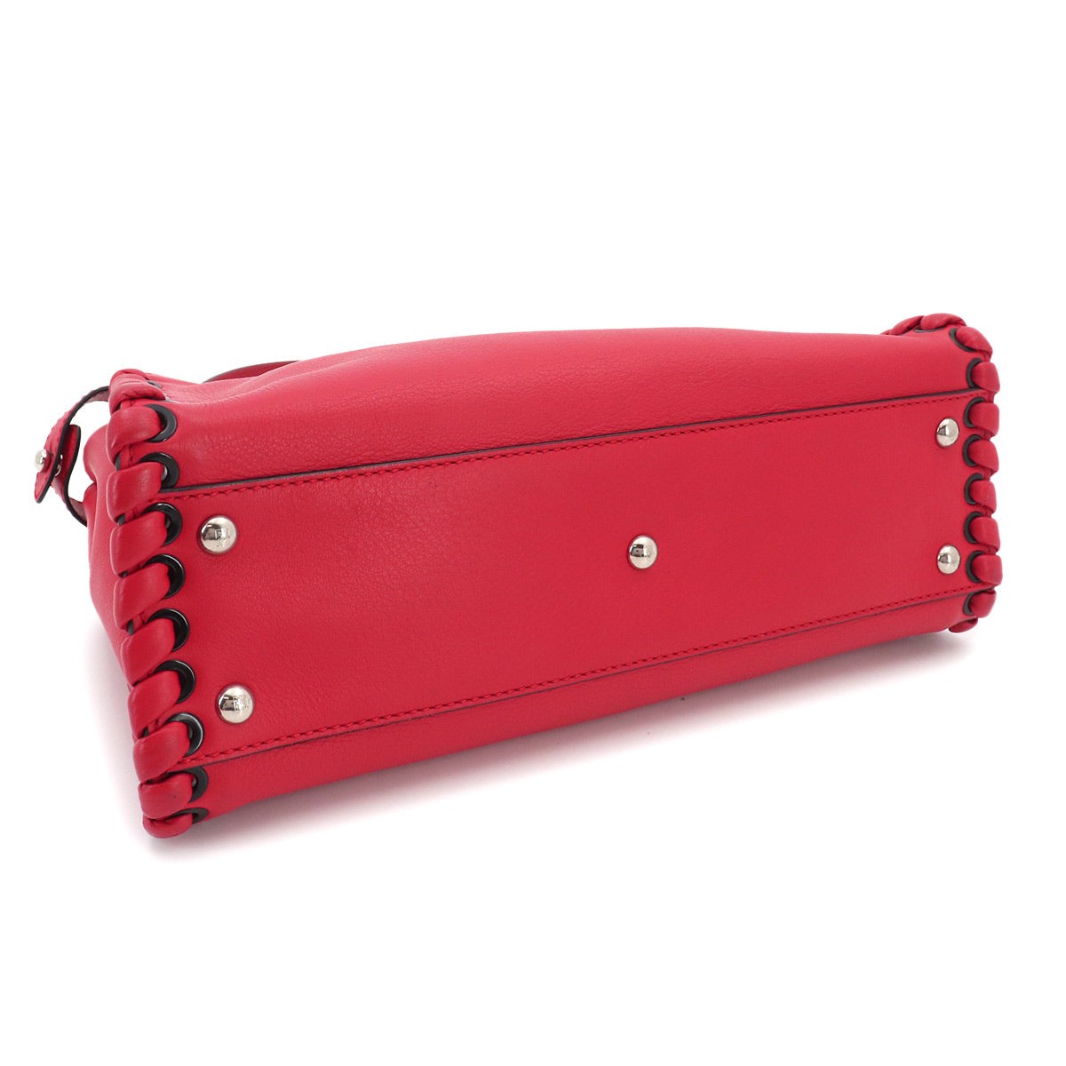 Peekaboo Regular 2way Hand Bag Leather Red 8BN290