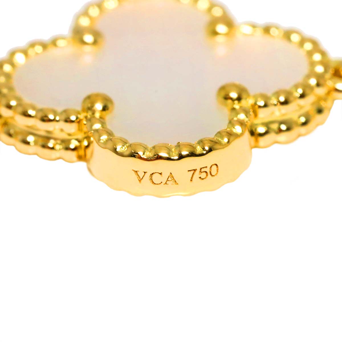 Vintage Alhambra MOP Necklace 18K YG