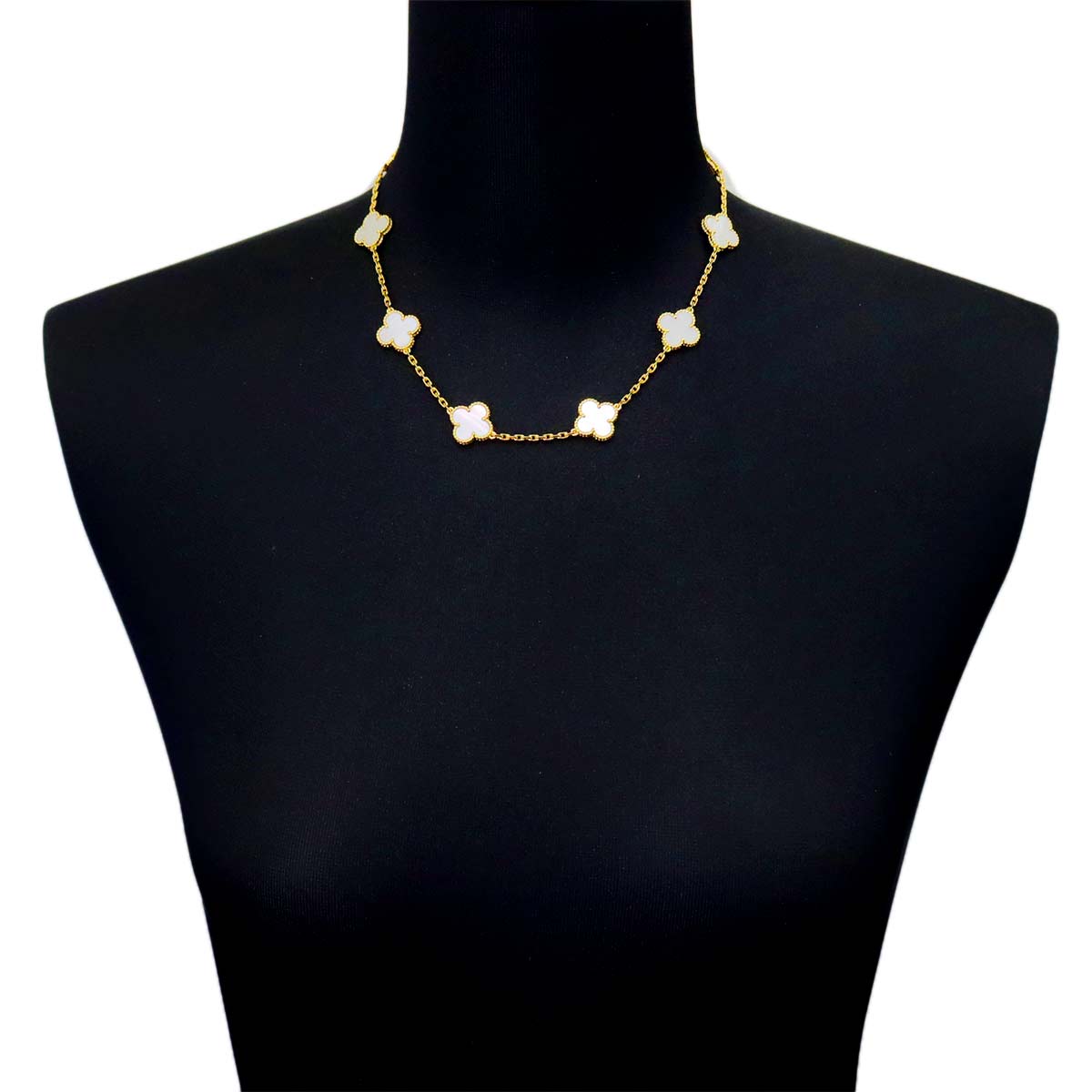 Vintage Alhambra MOP Necklace 18K YG