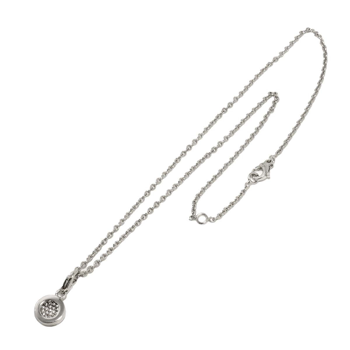 Diamond Necklace 18K White Gold 750