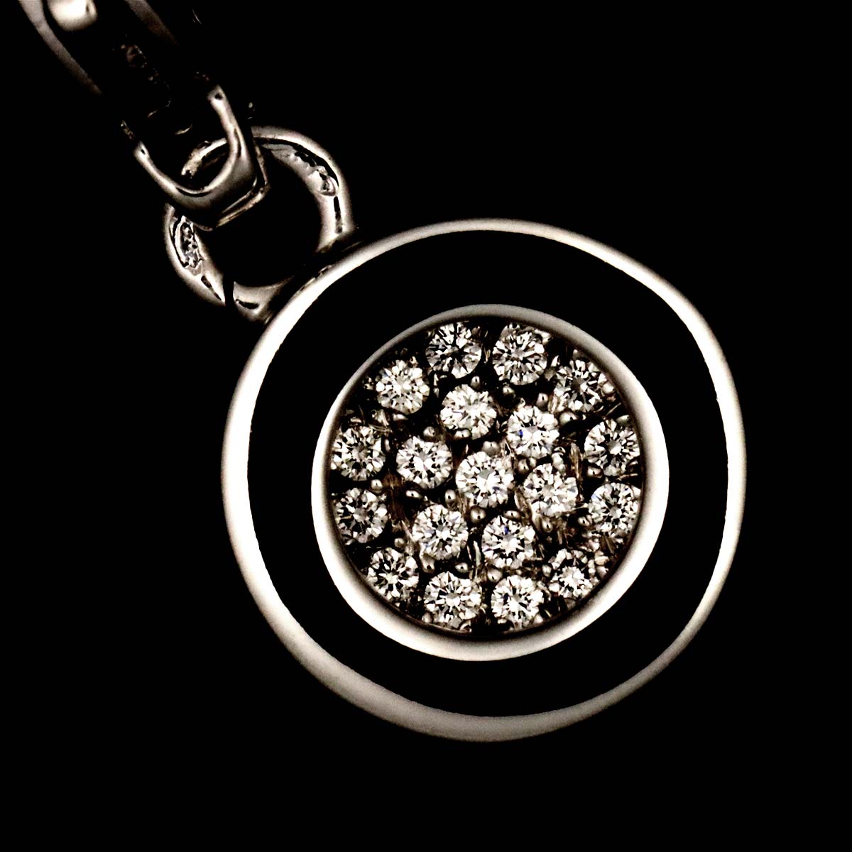 Diamond Necklace 18K White Gold 750