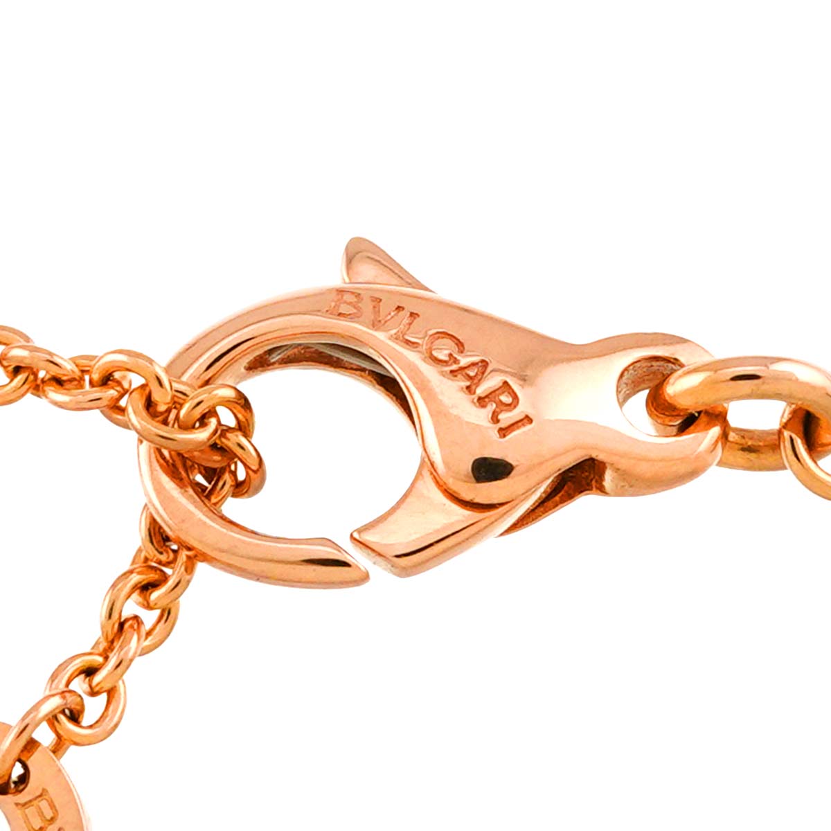 Double Logo Necklace Diamond 18K Pink Gold 750