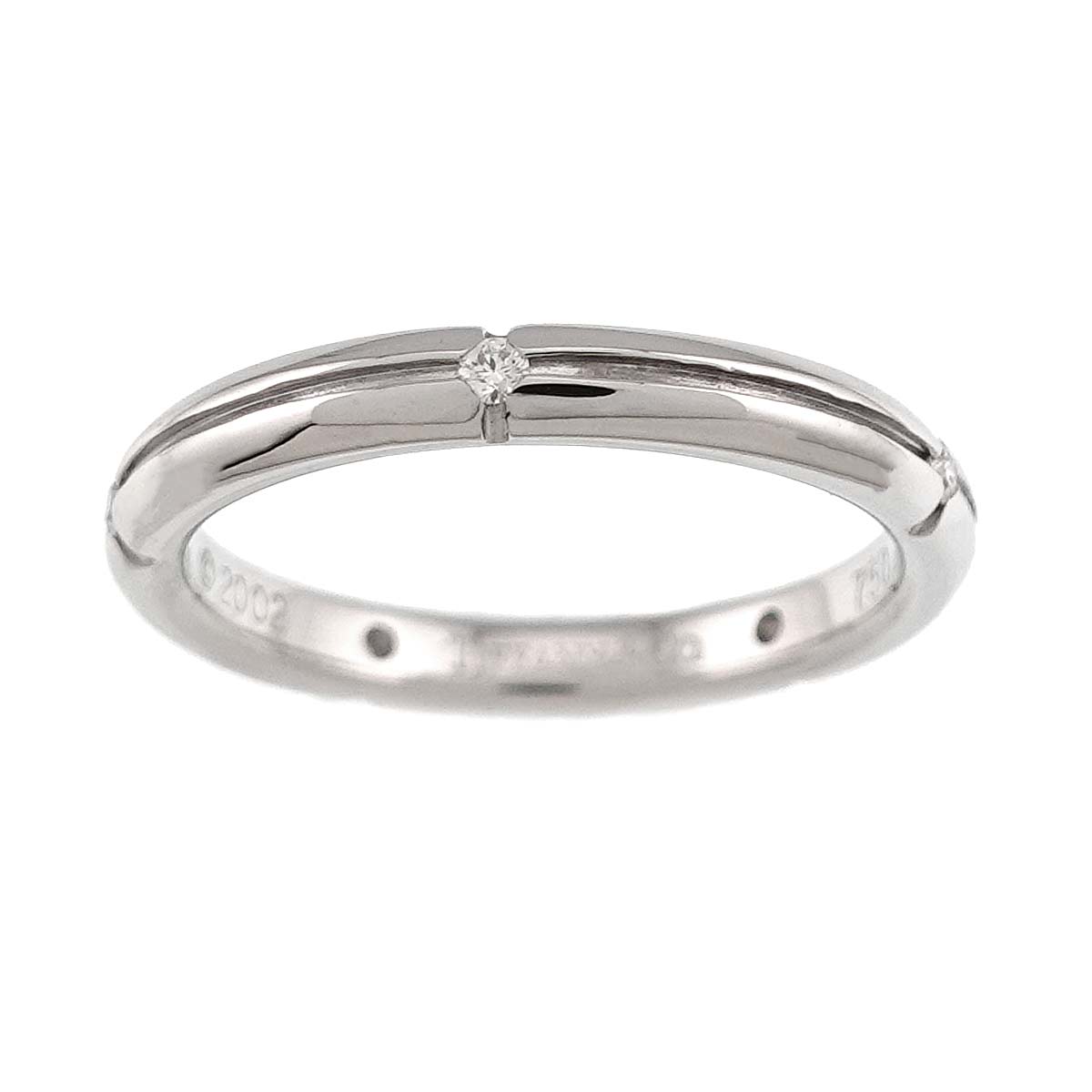 Streamerica Diamond Ring 18K White Gold Size3.75(US)