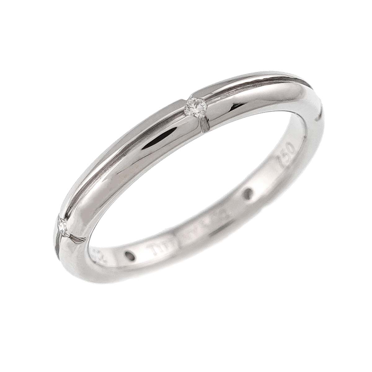 Streamerica Diamond Ring 18K White Gold Size3.75(US)