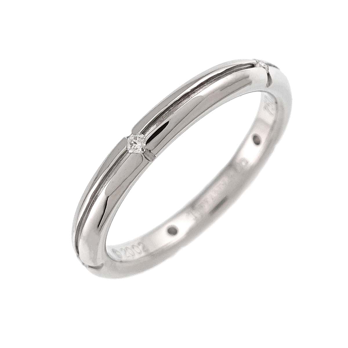 Streamerica Diamond Ring 18K White Gold Size3.75(US)