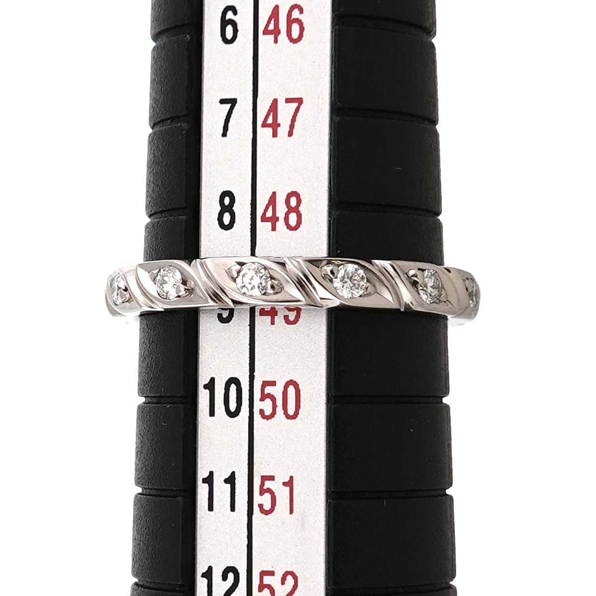 Torsade Half Diamond Ring Platinum Size50 4.75-5(US)