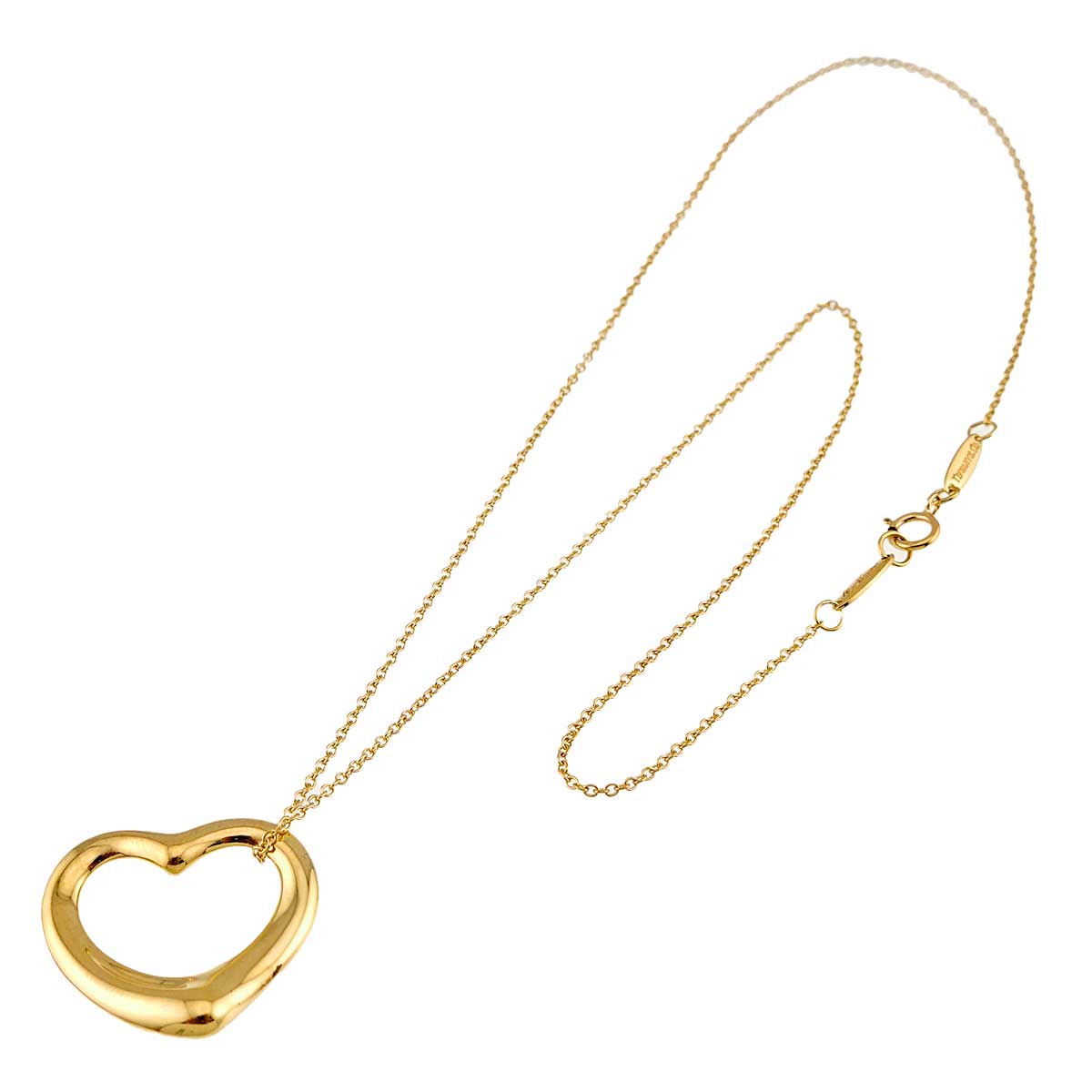Open Heart Necklace 18K Yellow Gold 750