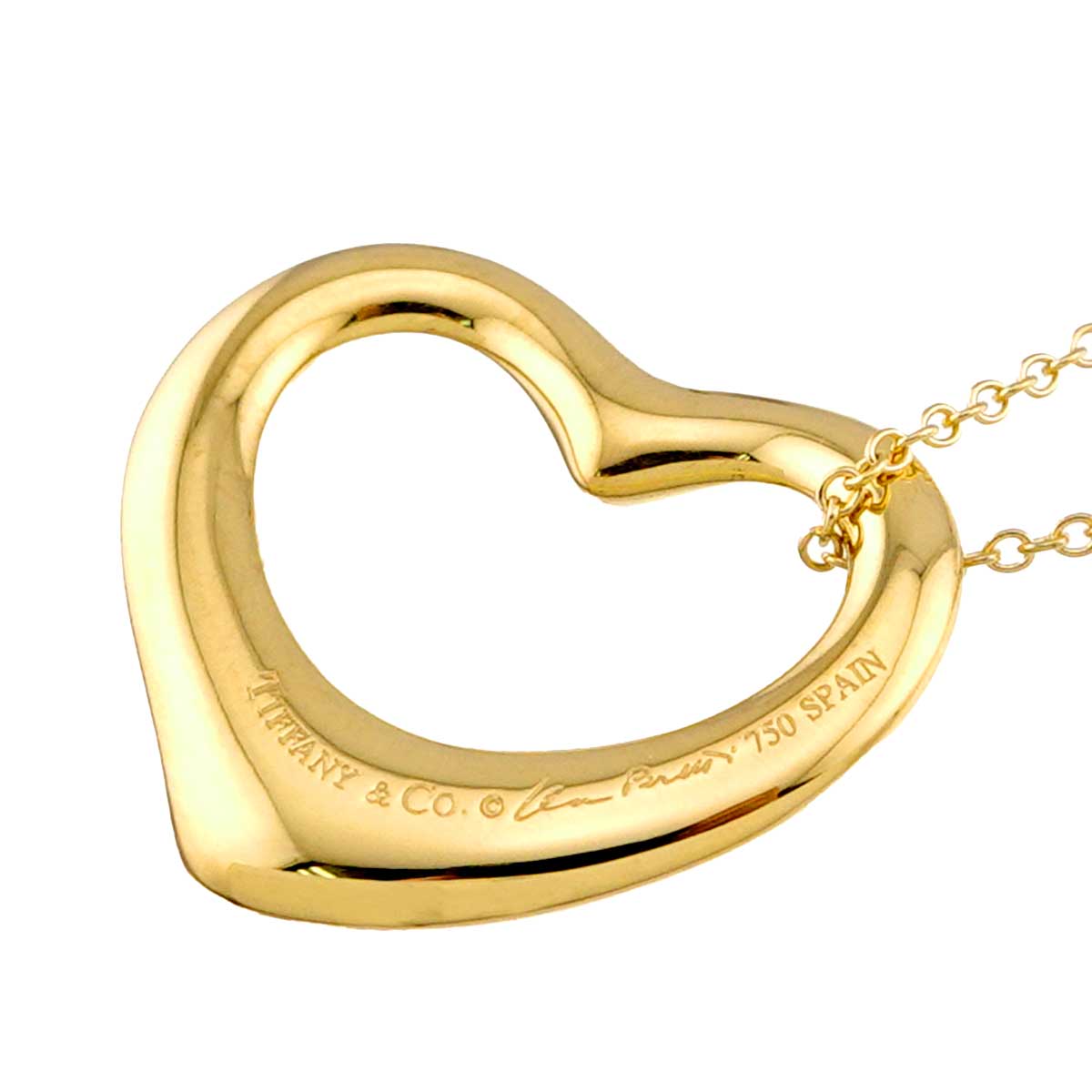 Open Heart Necklace 18K Yellow Gold 750
