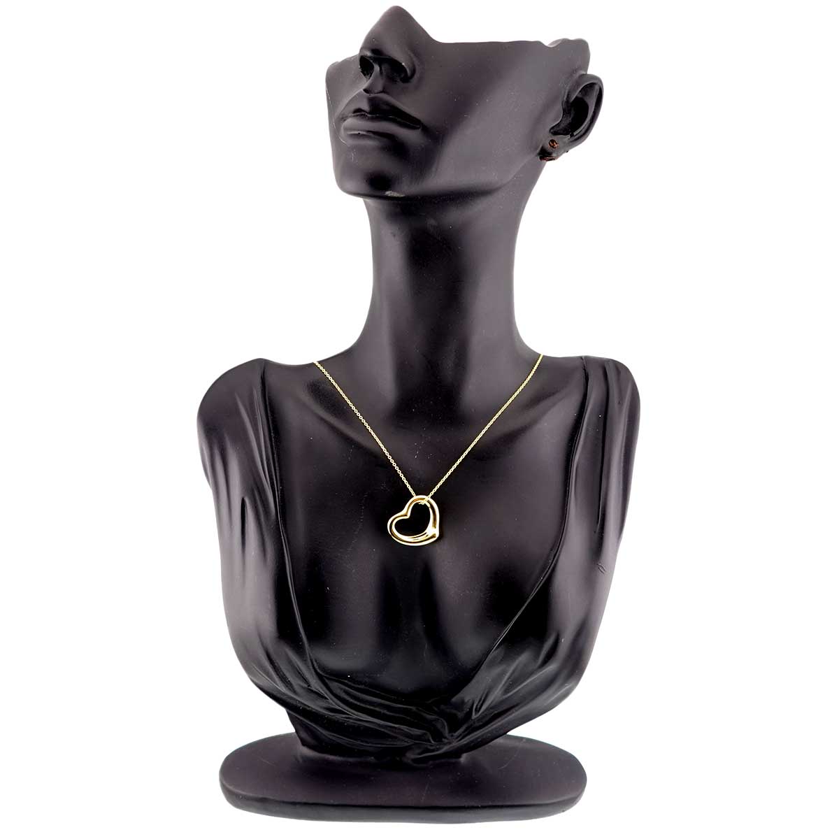 Open Heart Necklace 18K Yellow Gold 750
