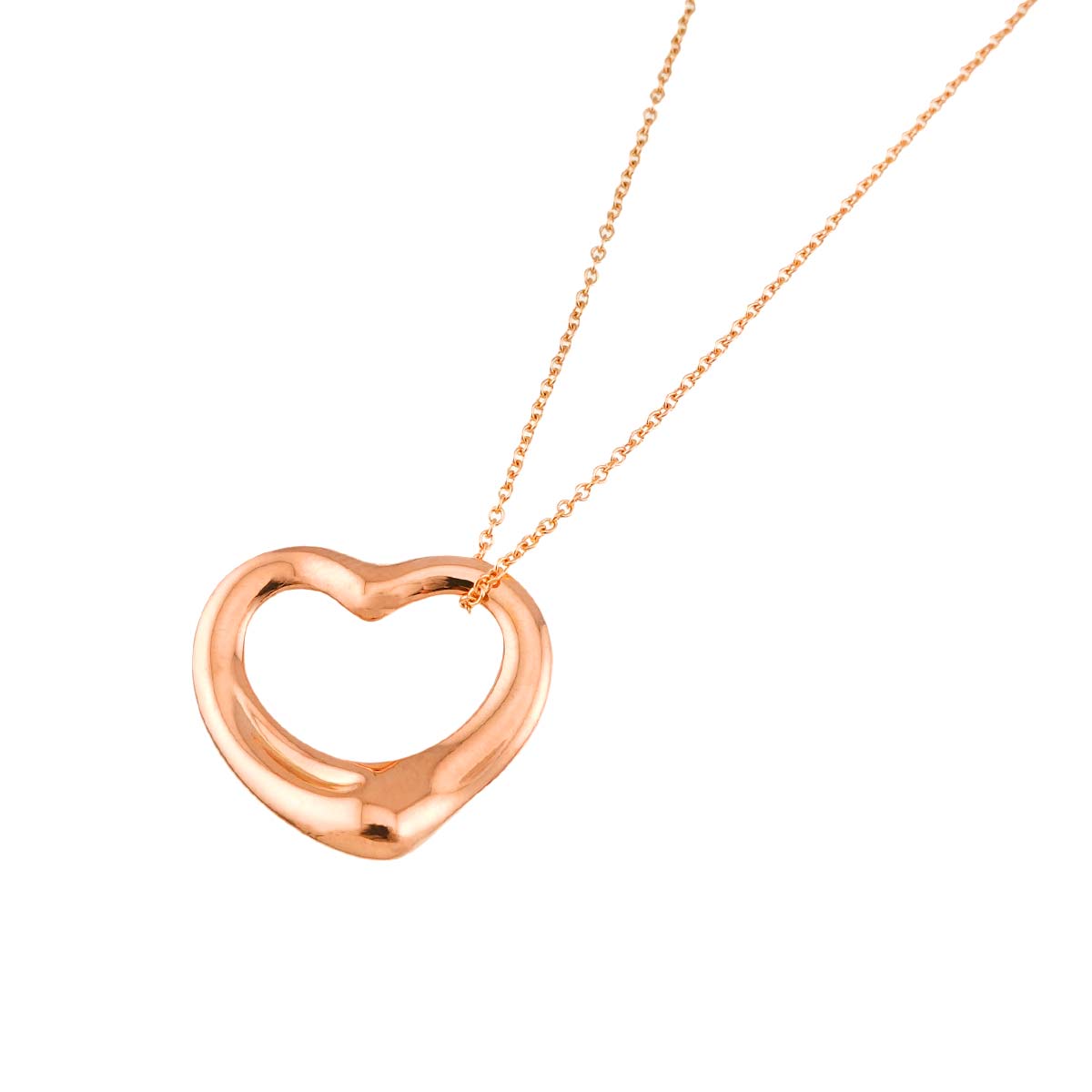 Open Heart Necklace 18K Pink Gold 750