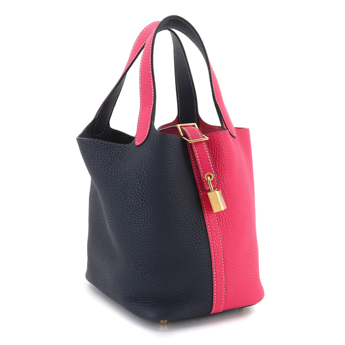 Picotin Lock Casaque PM Hand Bag Taurillon Clemence Rose Extreme