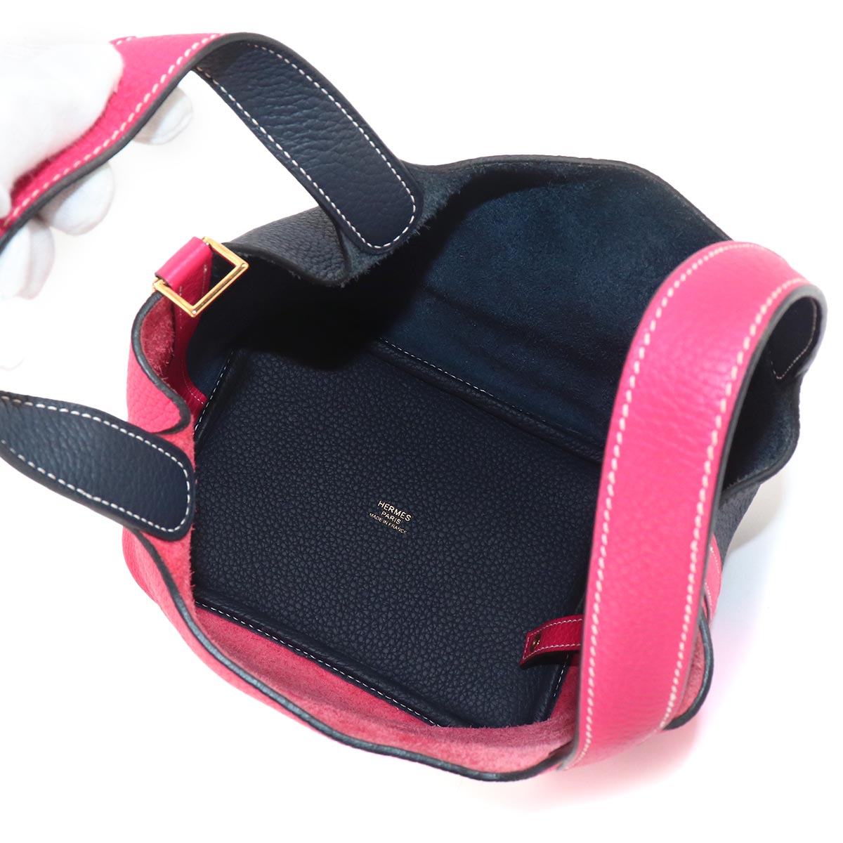 Picotin Lock Casaque PM Hand Bag Taurillon Clemence Rose Extreme