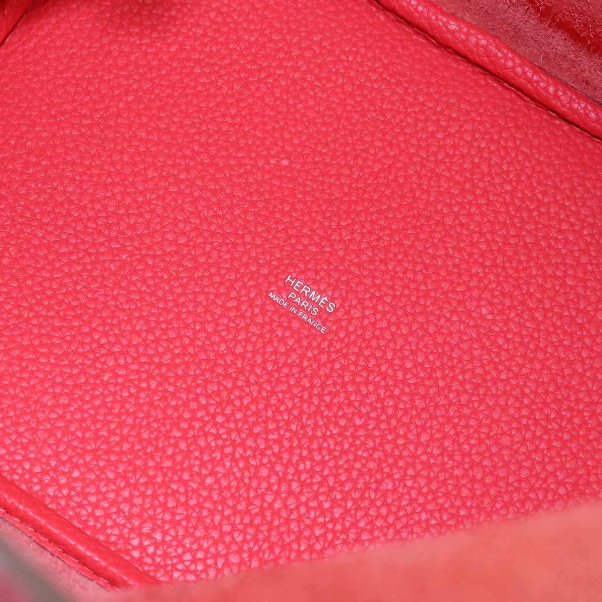 Picotin Lock MM Hand Bag Taurillon Clemence Rouge Pivoine