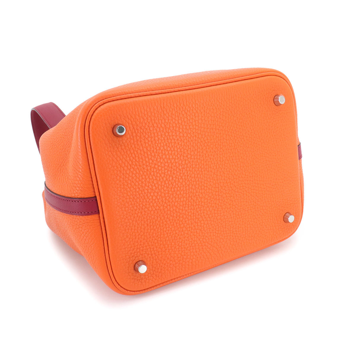 Picotin Lock Touch MM Hand Bag Taurillon Clemence Swift Orange