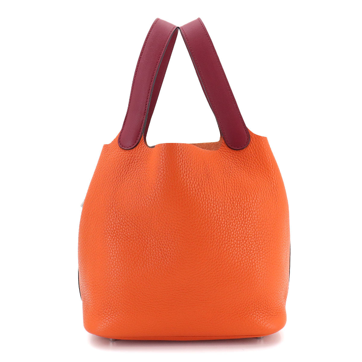 Picotin Lock Touch MM Hand Bag Taurillon Clemence Swift Orange