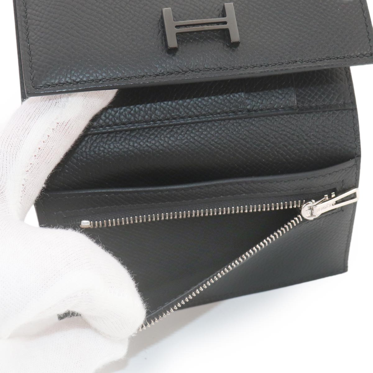 Bearn Combine Monochrome So black Compact Wallet Veau Madame