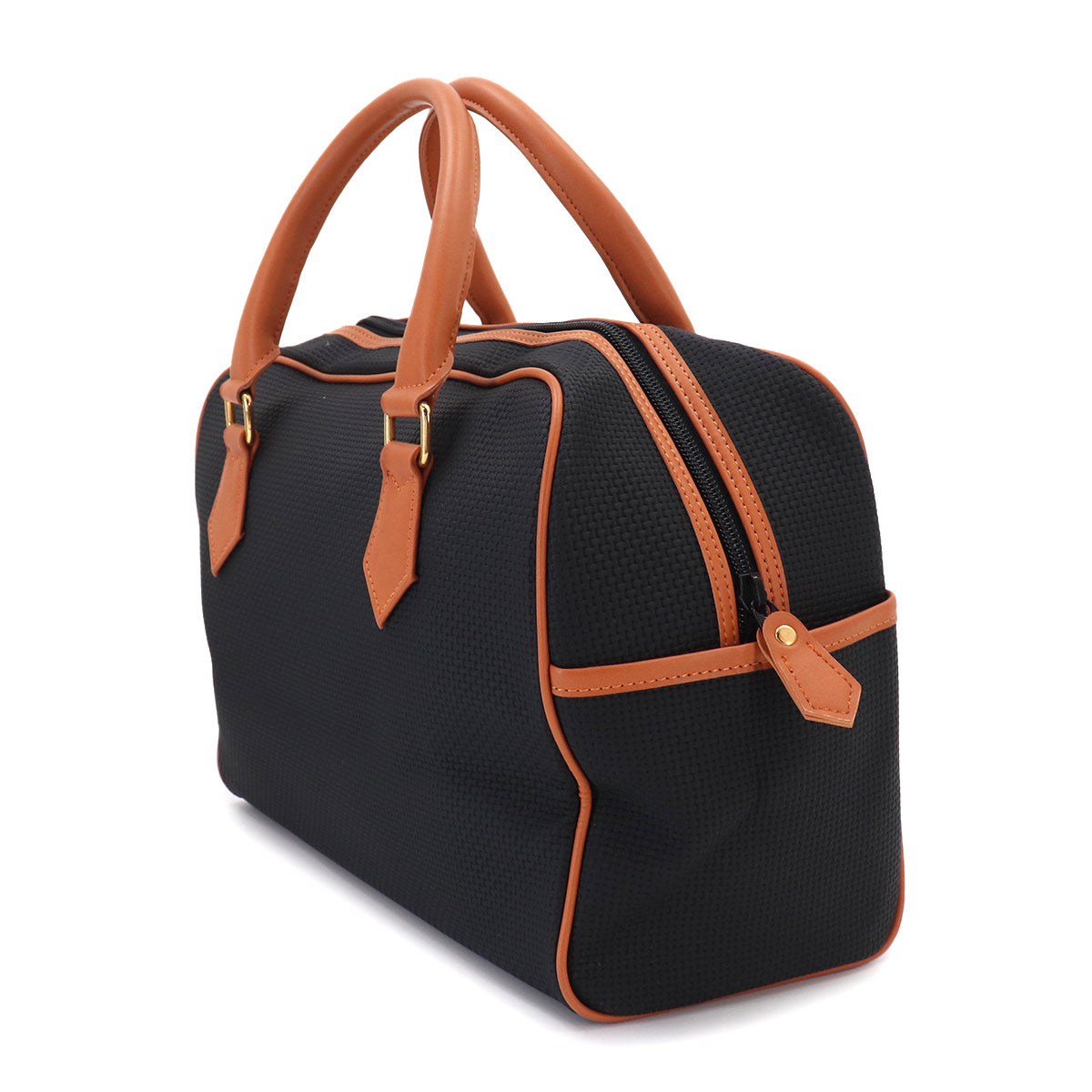 Hand Bag PVC Leather Black Brown Vintage