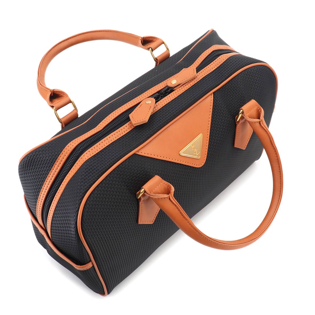 Hand Bag PVC Leather Black Brown Vintage