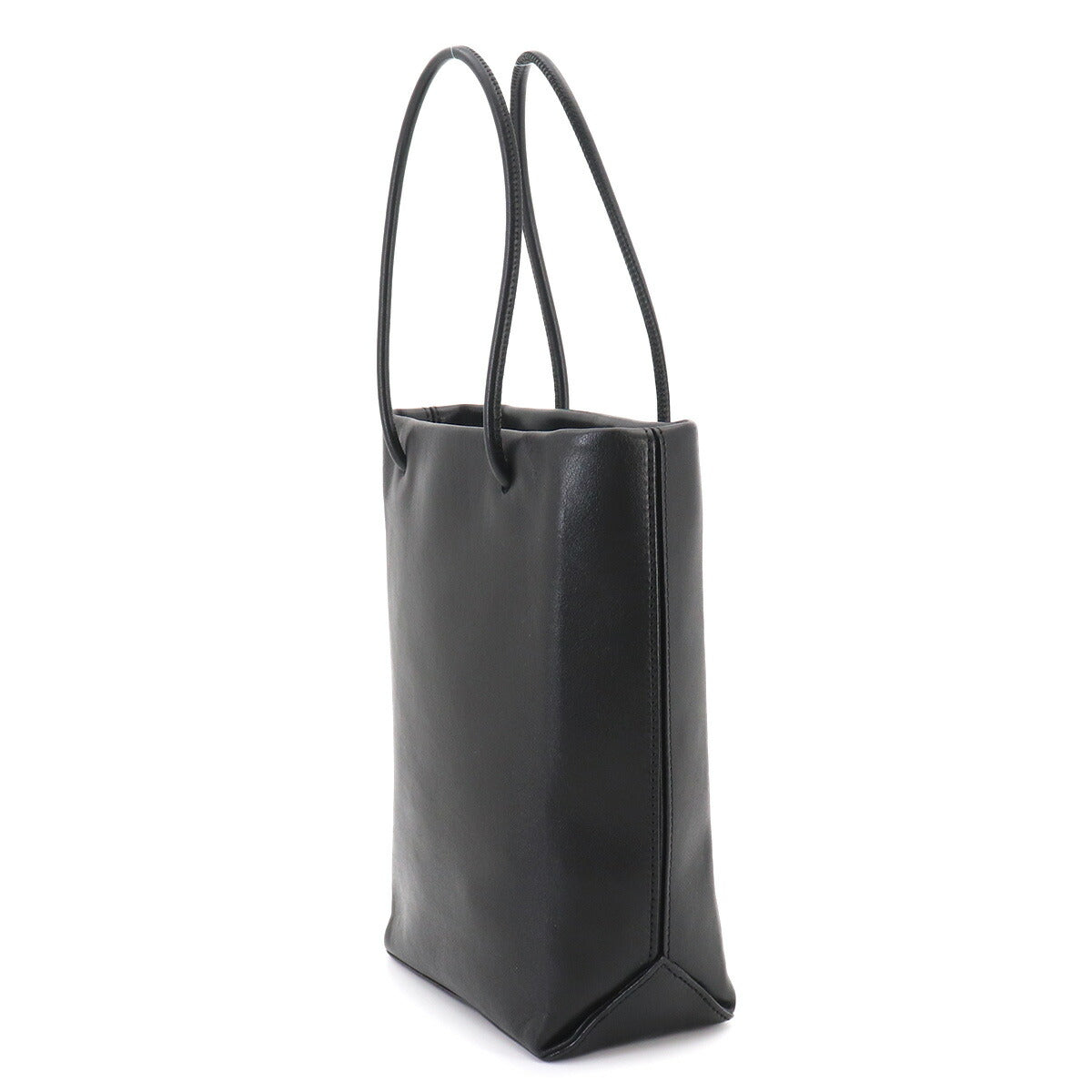 Essential Tote Bag Leather Black White A46880 Purse