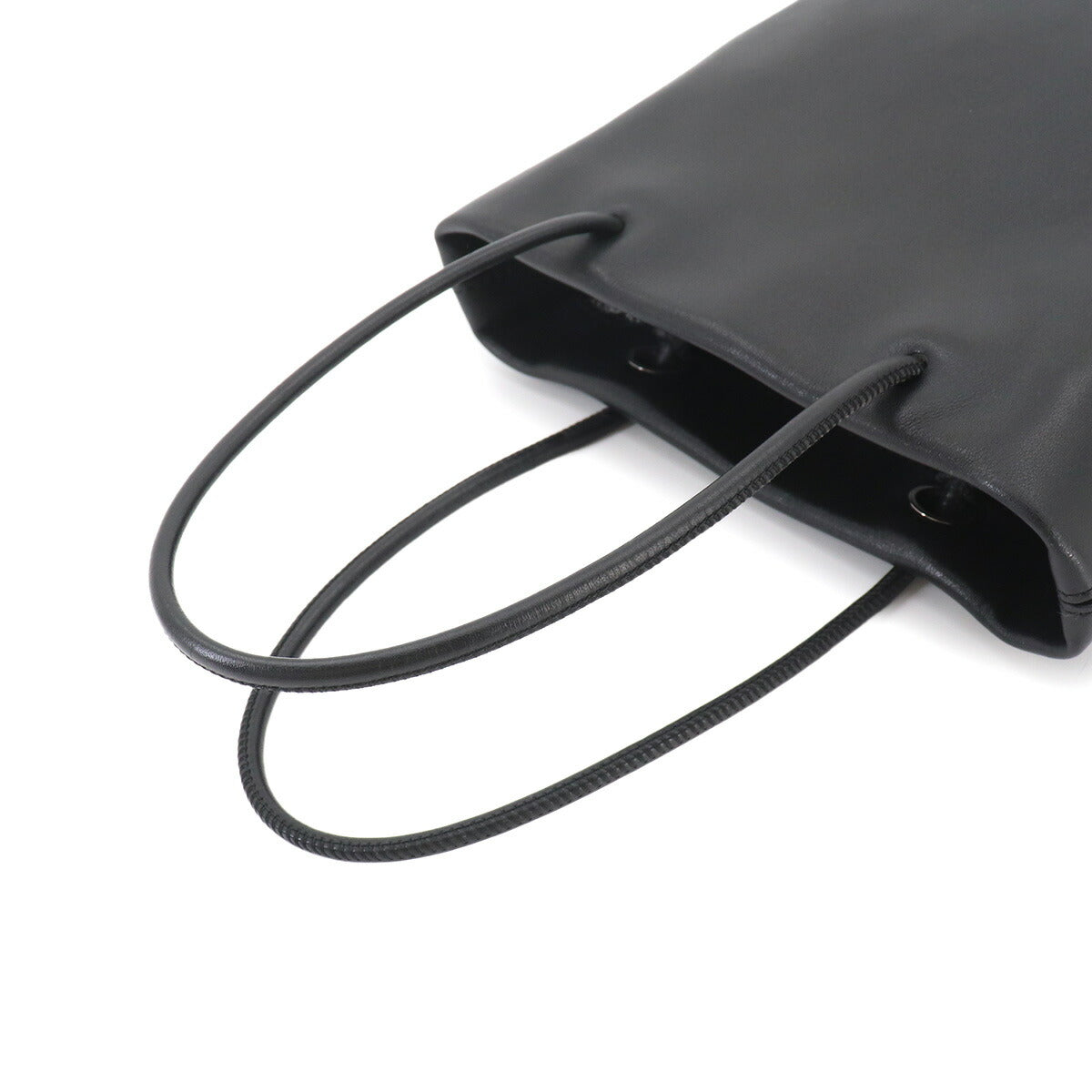 Essential Tote Bag Leather Black White A46880 Purse