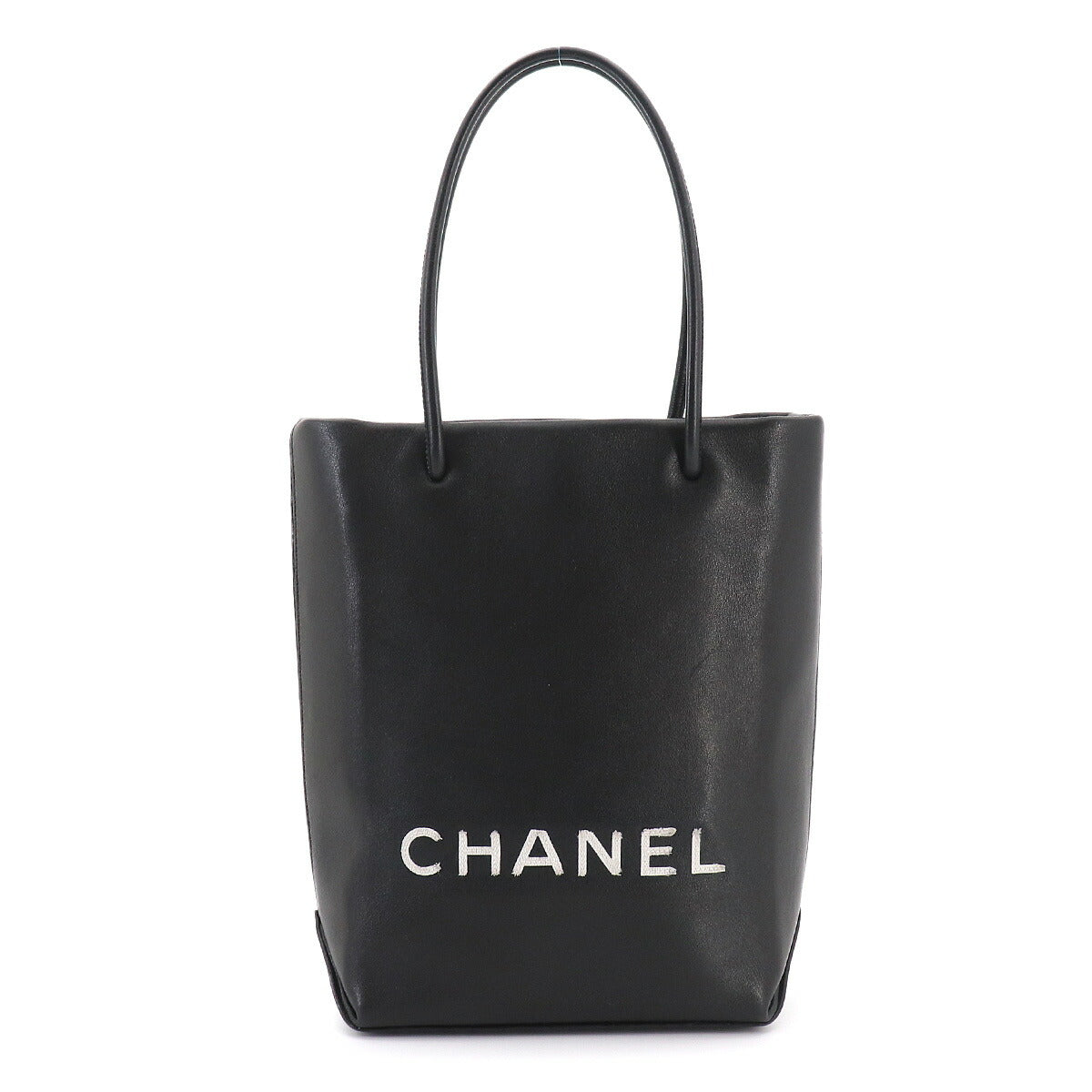 Essential Tote Bag Leather Black White A46880 Purse