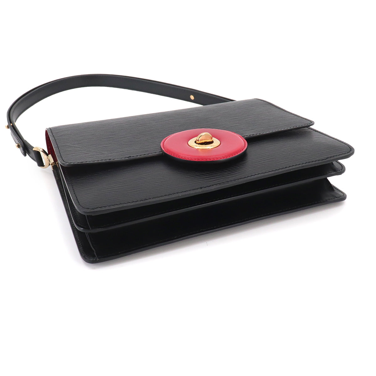 Epi Leather Friedland Shoulder Bag Black Red M52417