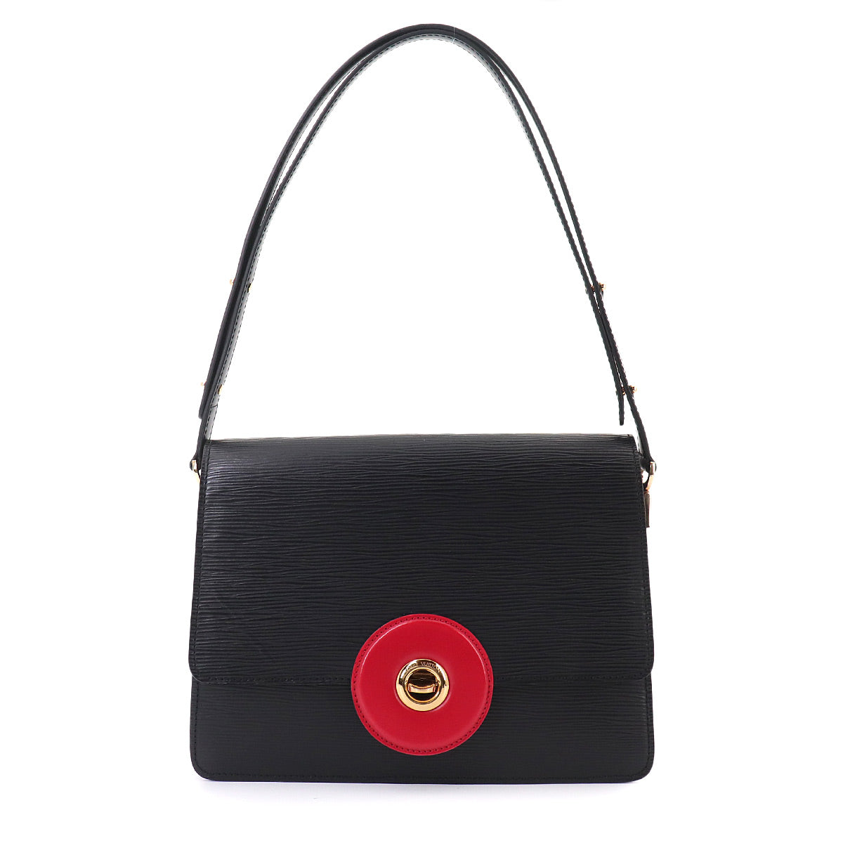 Epi Leather Friedland Shoulder Bag Black Red M52417