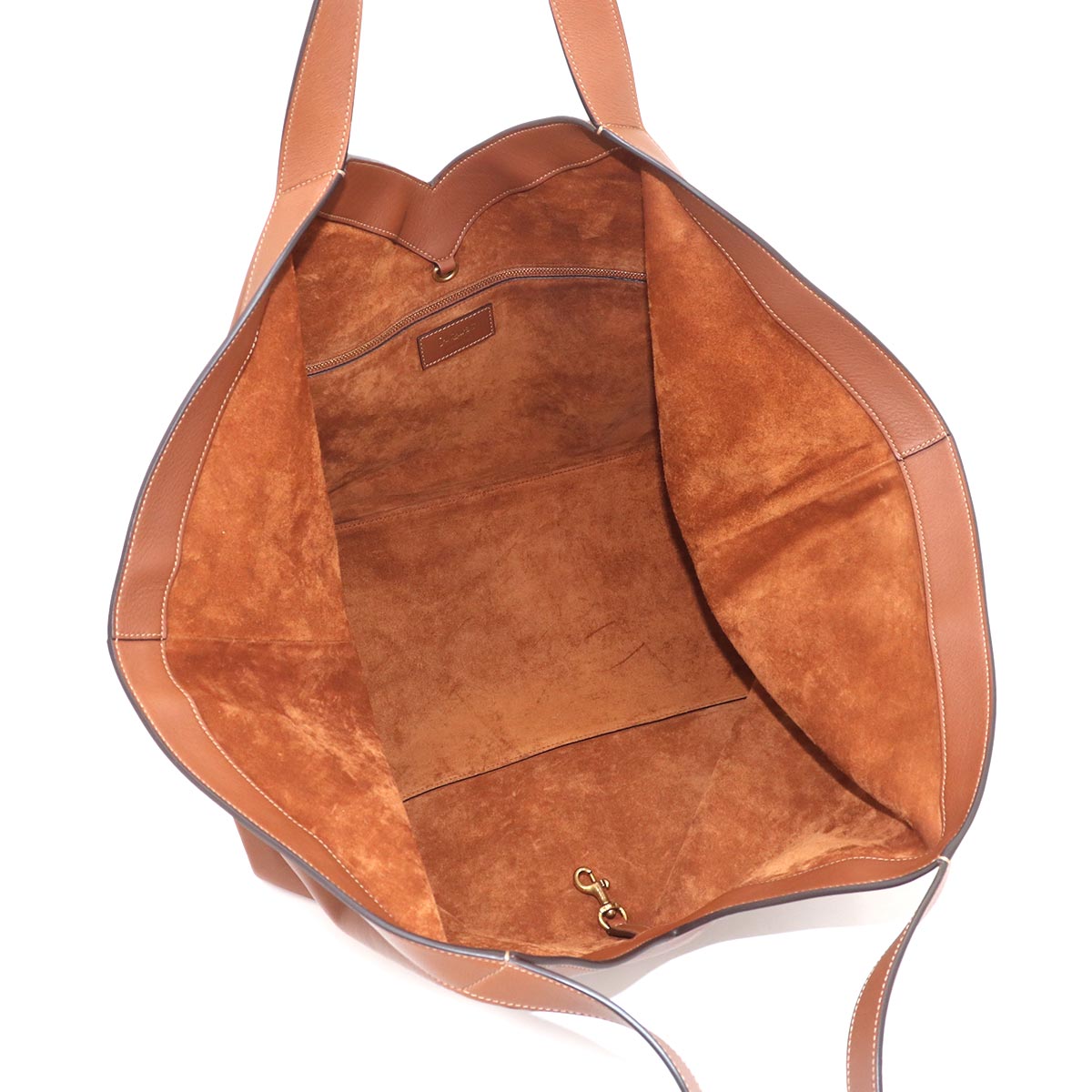 Y Tote Bag Leather Brown 817602 Purse