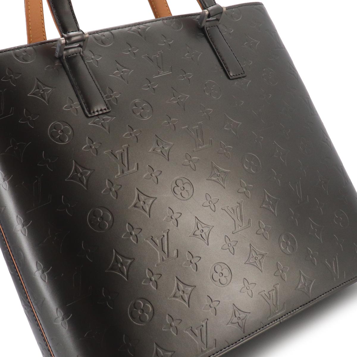 Monogmra Mat Leather Wilwood Tote Bag Black M55102