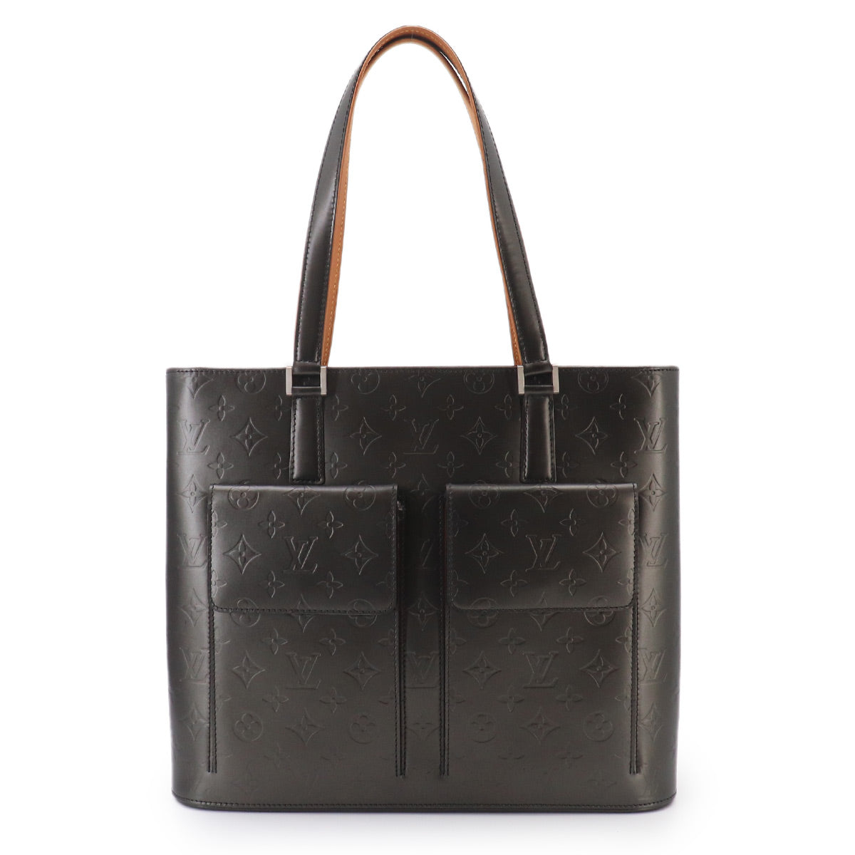 Monogmra Mat Leather Wilwood Tote Bag Black M55102