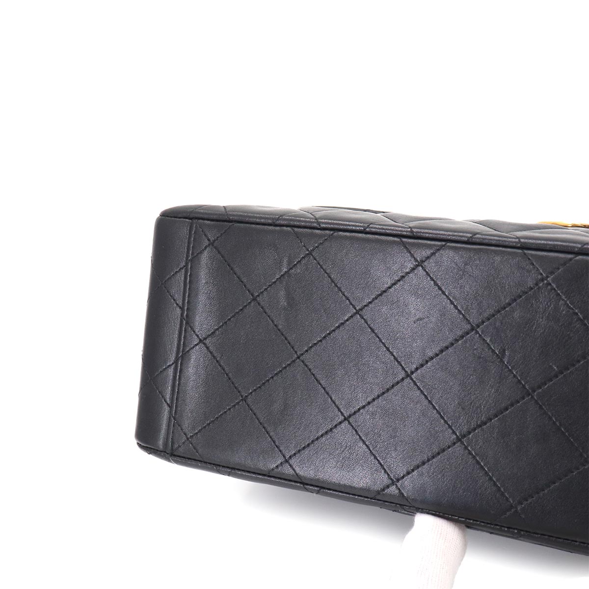 Matelasse 34 Chain Shoulder Bag Leather Black A01094 Vintage