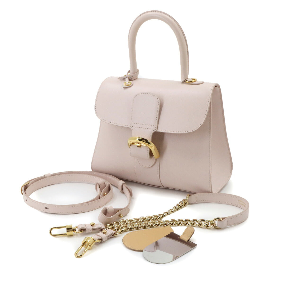 Brillant PMi Hand Shoulder Bag Leather Light Pink Purse