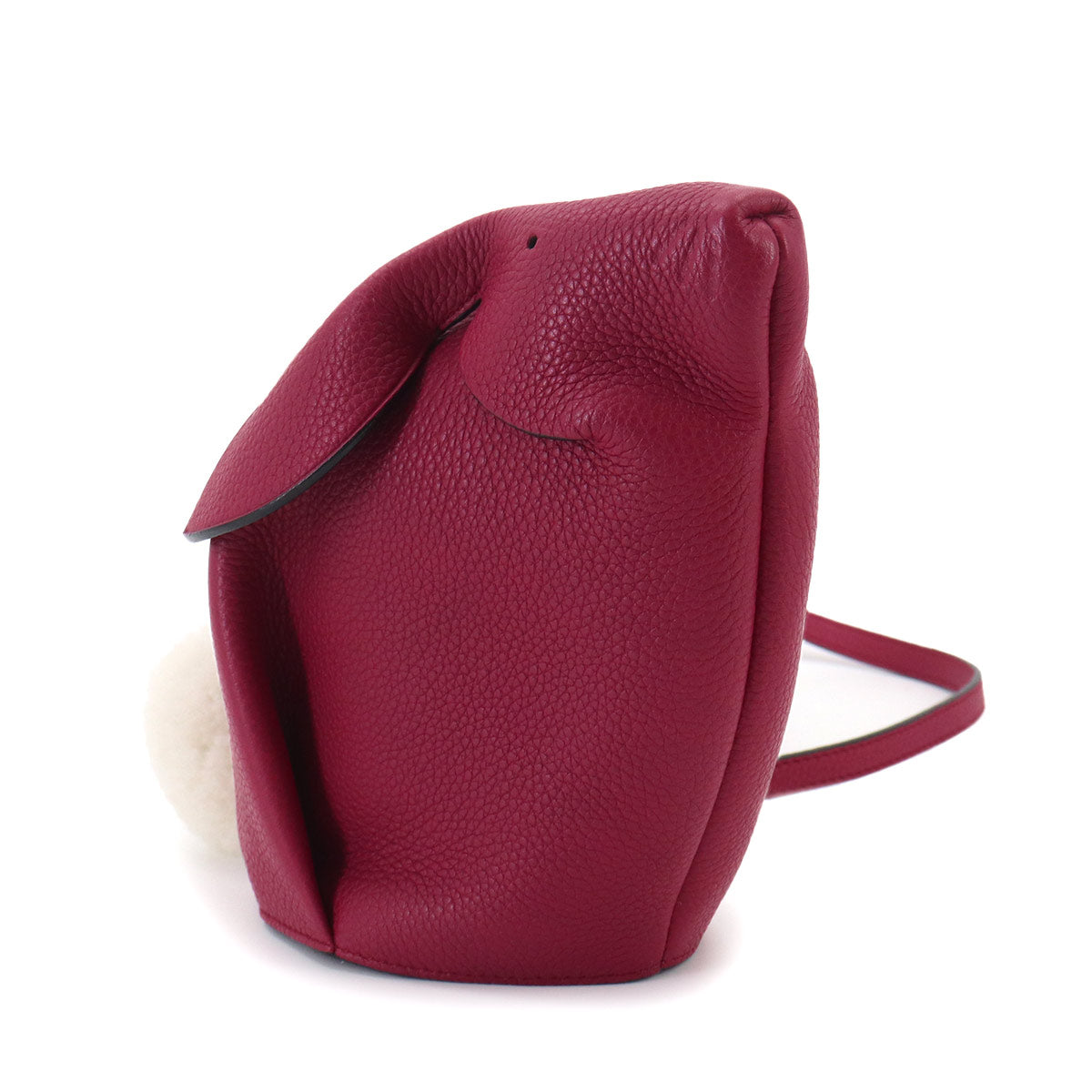 Bunny Mini Shoulder Bag Leather Red Rabbit Motif